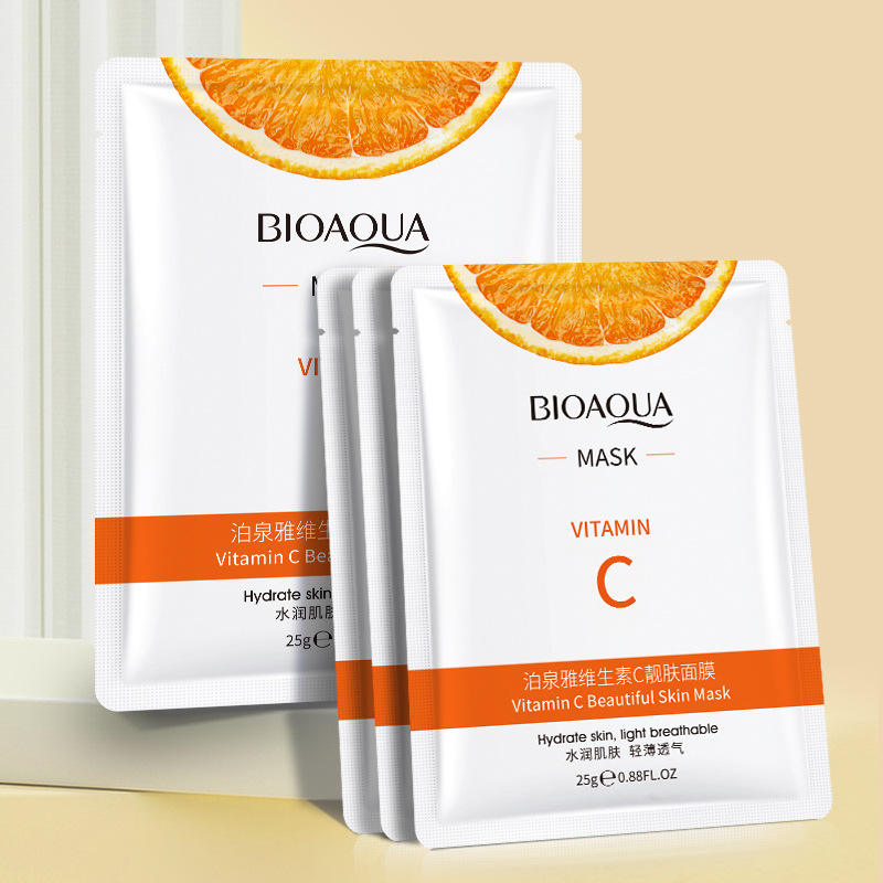 Mascarilla Facial de Hoja con Vitamina C | Hidratante y Suavizante