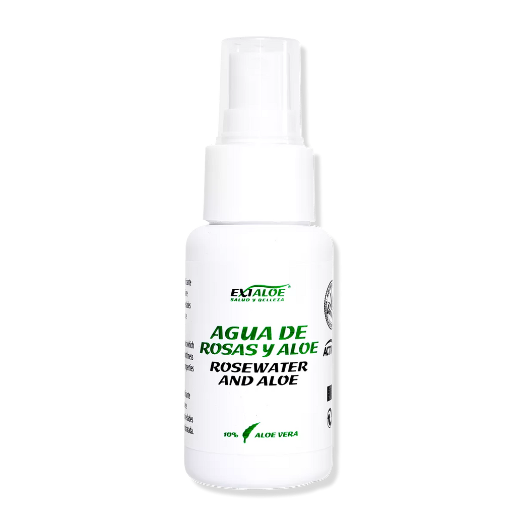 Agua de rosas y aloe