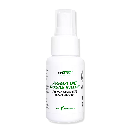 Agua de rosas y aloe