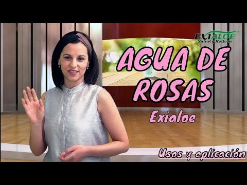 Agua de rosas y aloe